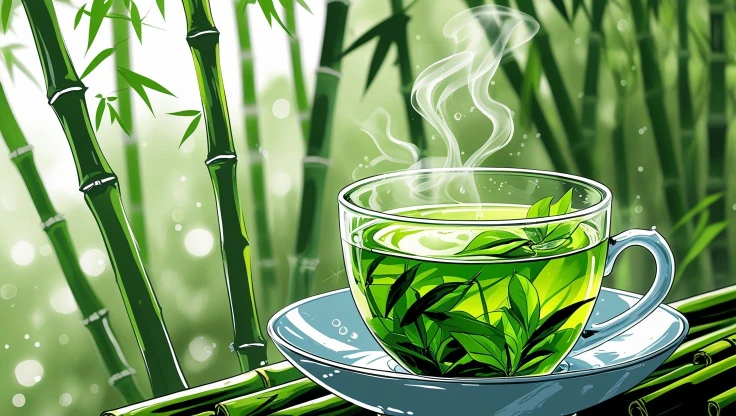 چای سبز + رزماری تمرکز
