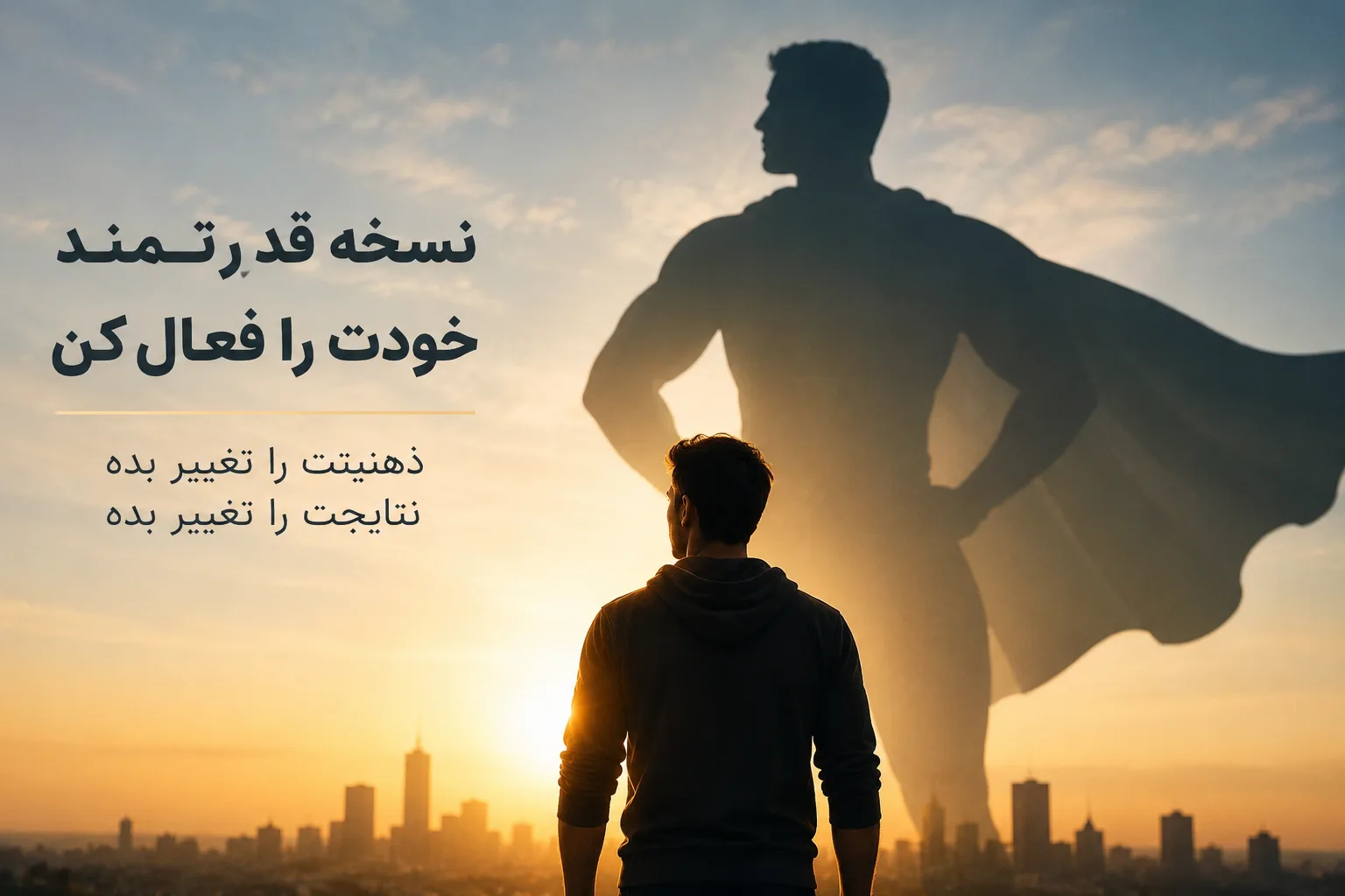 نماد قدرت درونی، اعتماد به نفس و موفقیت فردی بر اساس مفهوم کتاب اثر آلتر ایگو