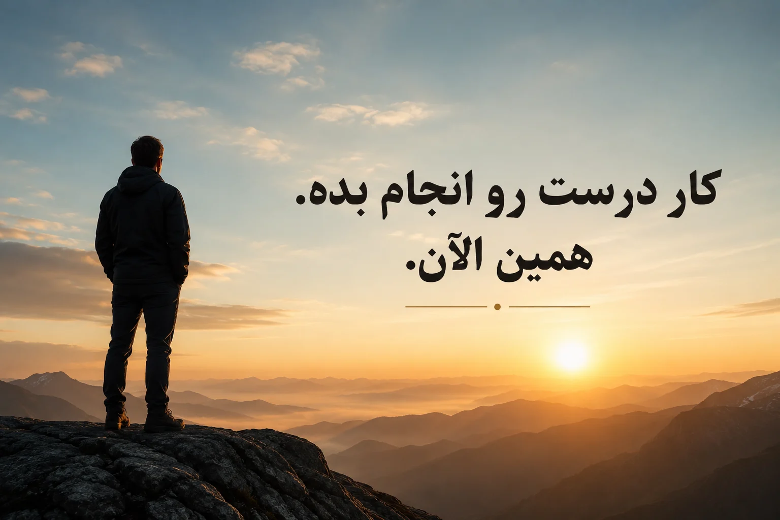 جمله انگیزشی از کتاب کار درست، زمان درست