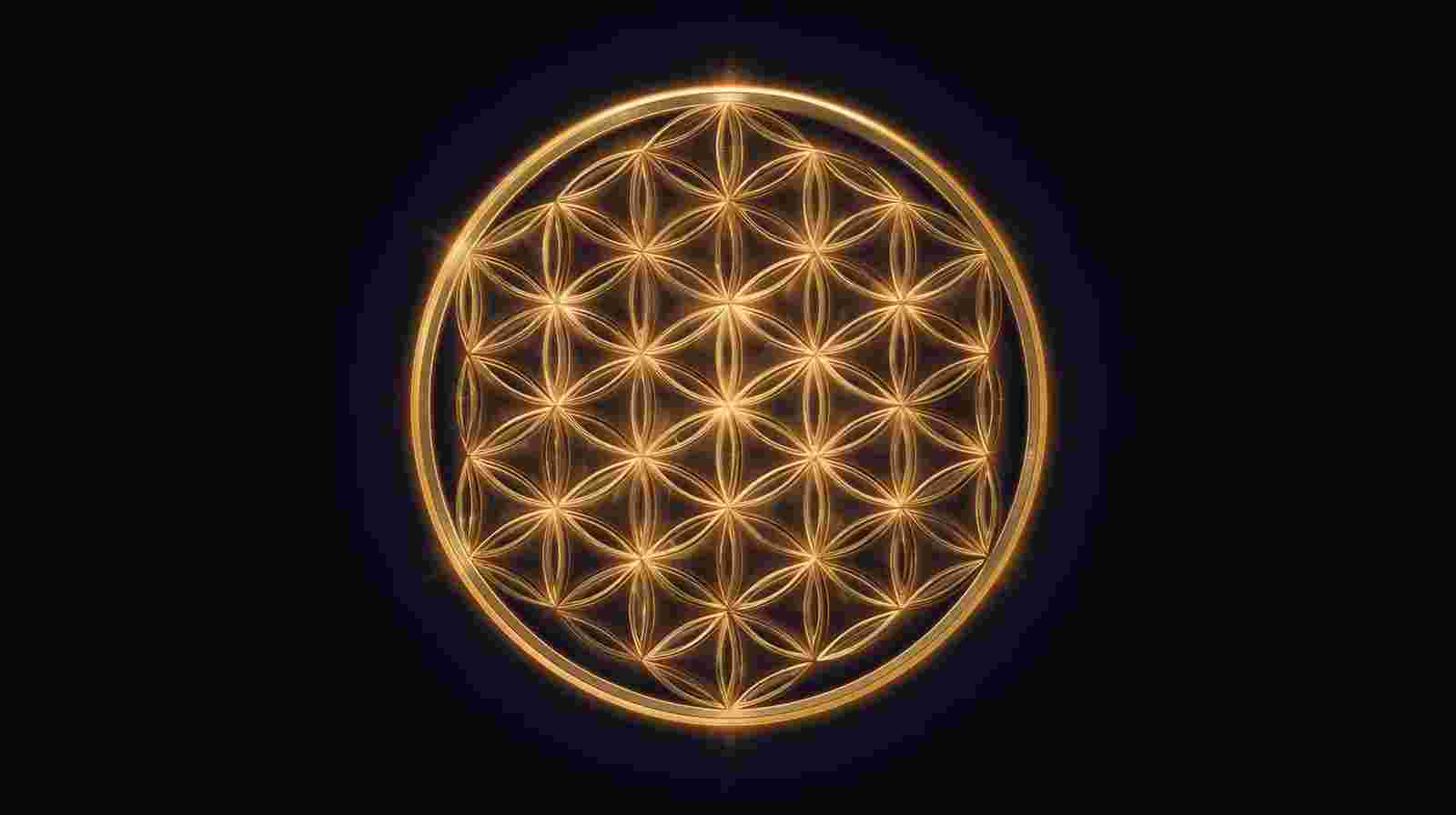 ماندالای معنوی با تقارن شعاعی و اشکال هندسی مقدس