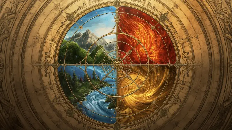 فعال سازی چهار عنصر کلاسیک: راهنمای کامل مراقبه با زمین، آب، هوا و آتش