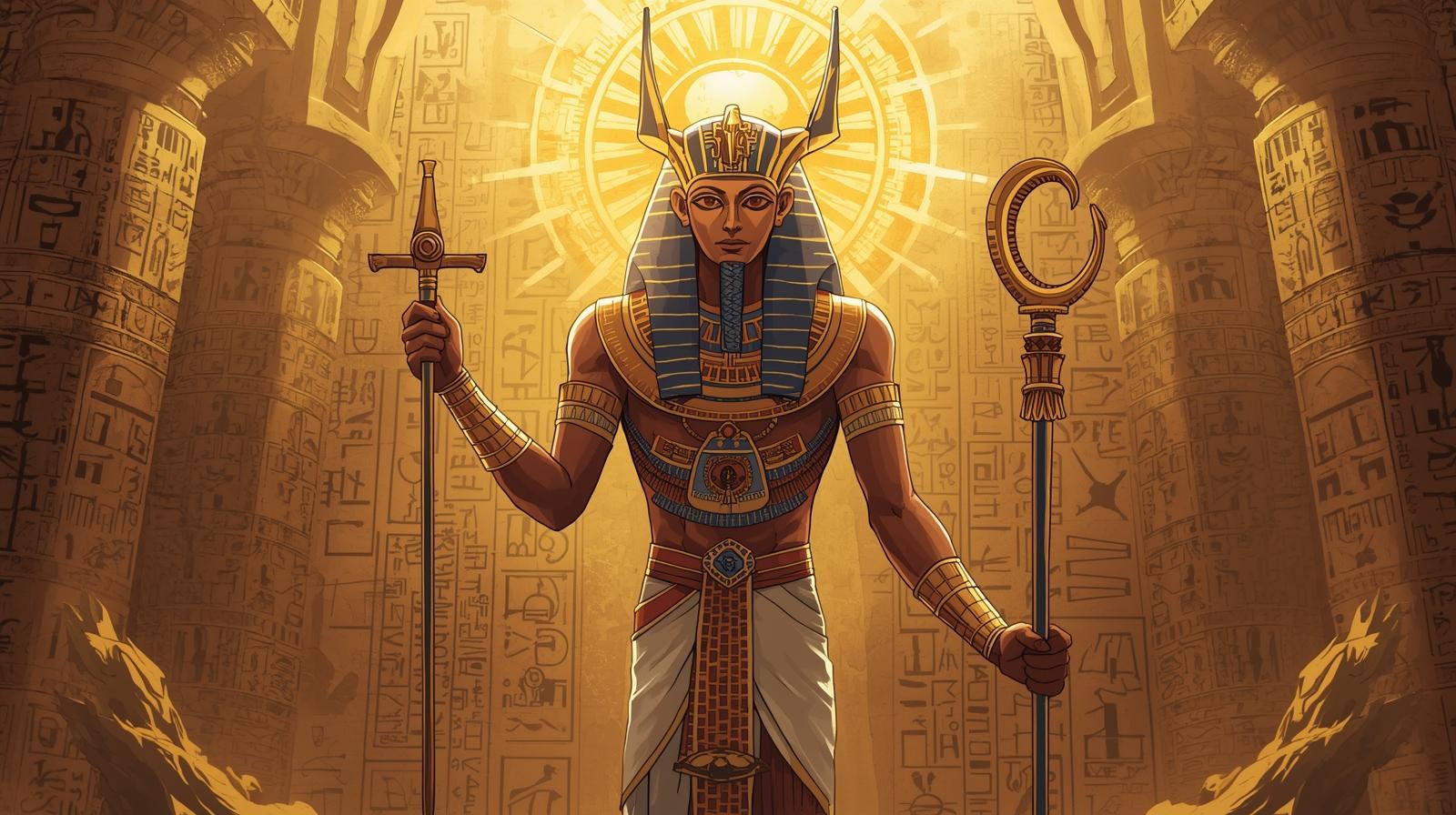 رع (Ra): راهنمای کامل خدای خورشید مصر | اساطیر، نمادها و آمون-رع